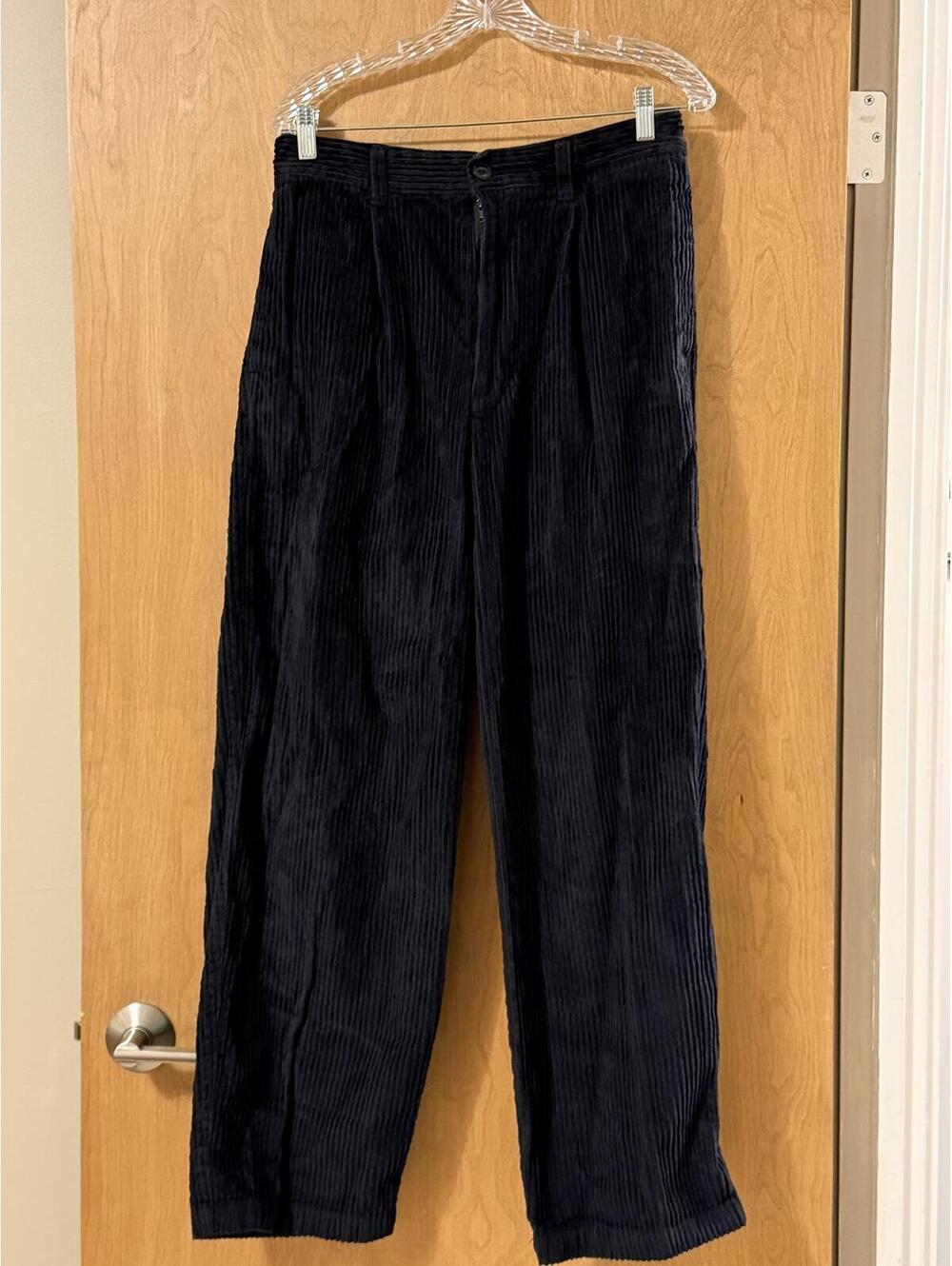 Urban Outfitters Wide Leg Corduroy Pants | Size Medium | Black